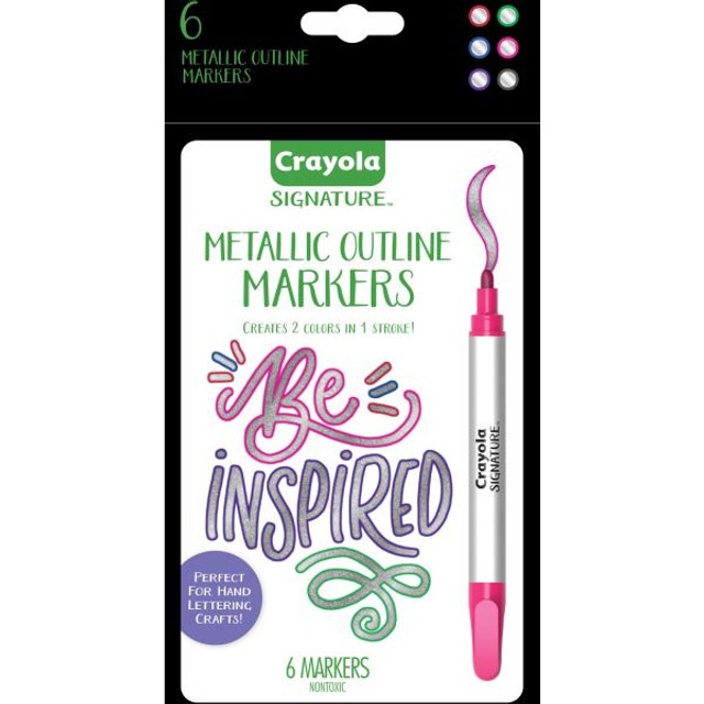Crayola - Signature Metallic Outline Markers