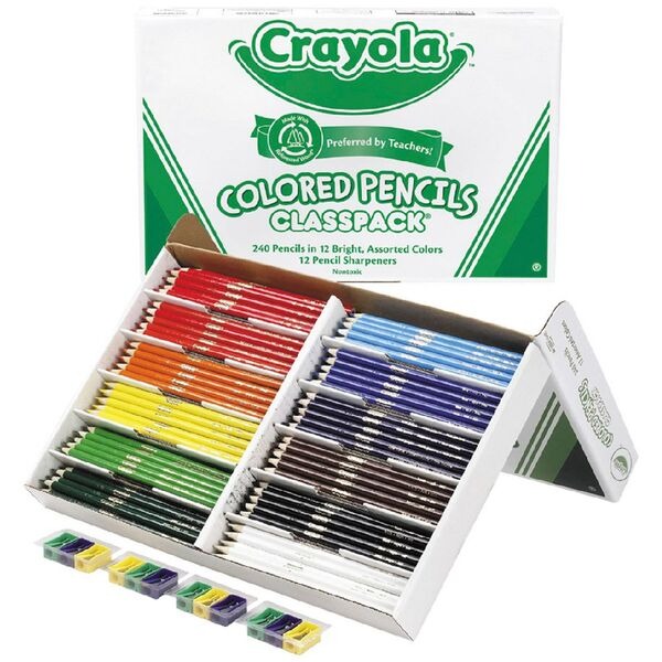 240 Coloured Pencil Classpack (12 colors)