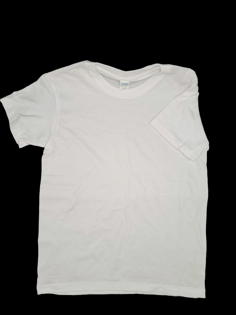 Kids Plain T-Shirt (White)(Unisex)