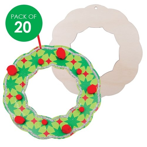[TK-1503] Wooden Wreaths - Pack of 20