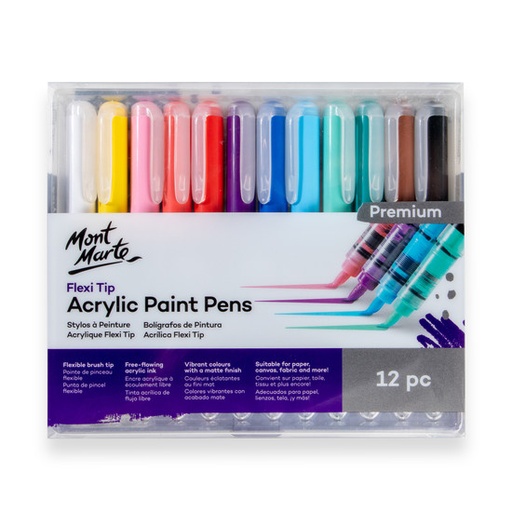 Flexi Tip Acrylic Paint Pens 12pc