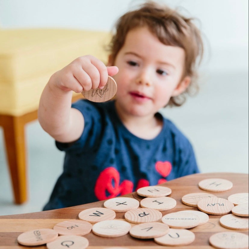 Sign Language Wooden Disks
