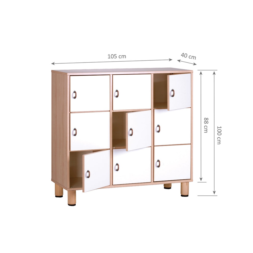 9 Space Locker with Doors