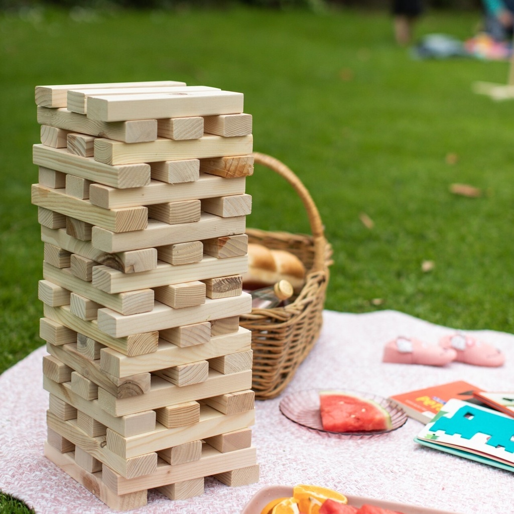 Outdoor Jenga Tumbling Tower