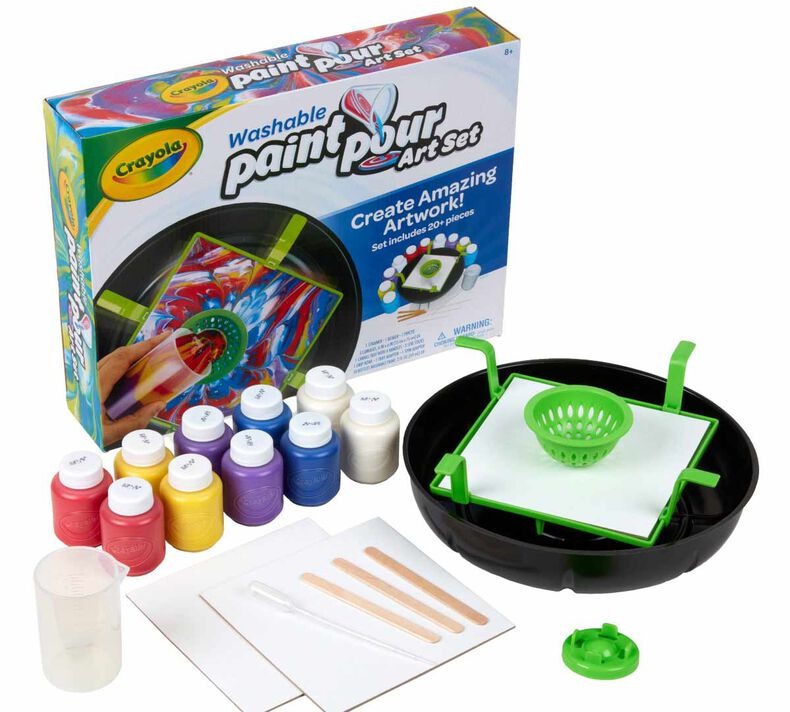 Washable Paint Pour Art Set