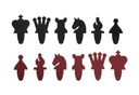 Chess Demo Board 90cm with Slotted Pouches