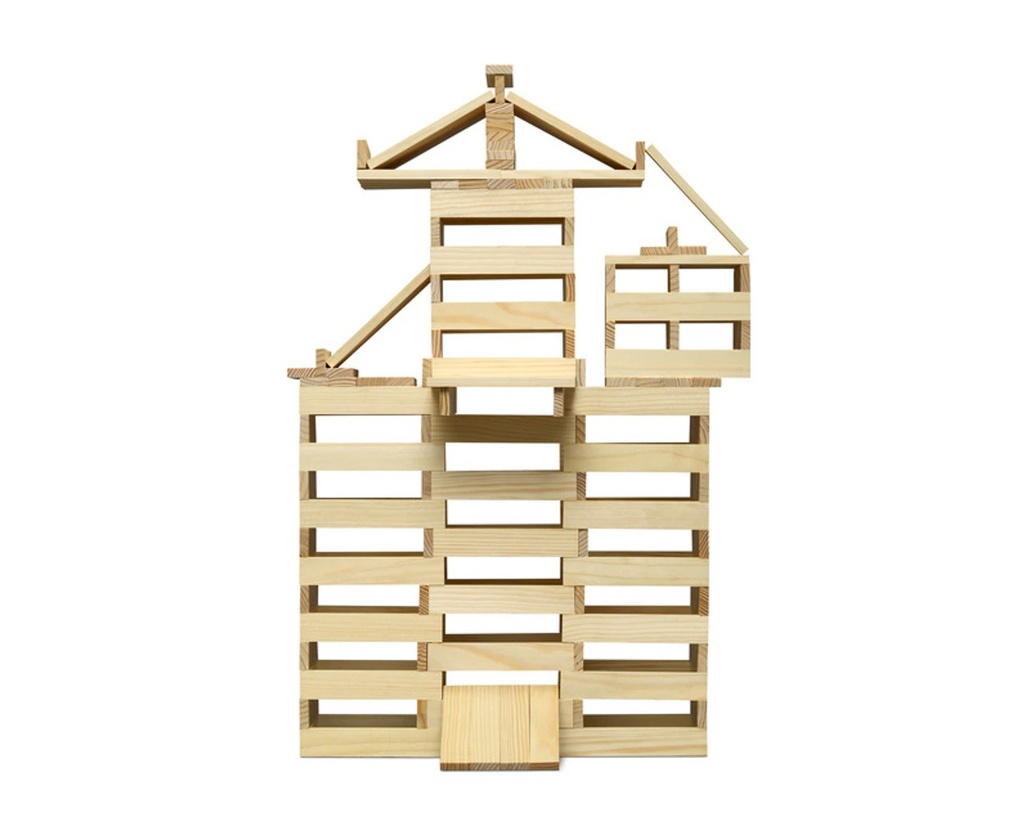Micki Wooden Natural Building Planks - 200 pieces