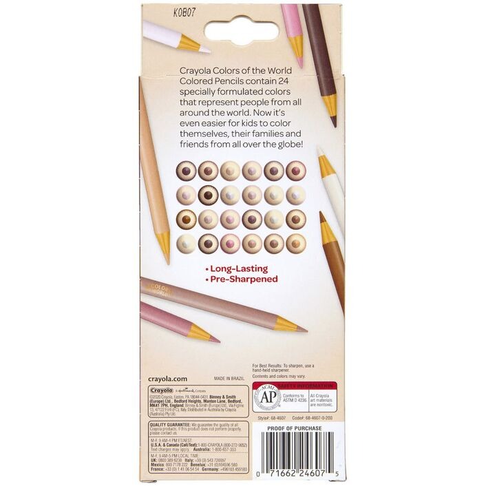 Colours of the World Pencils - Pack of 24