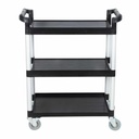 3 Tier Utility Trolley Black Small