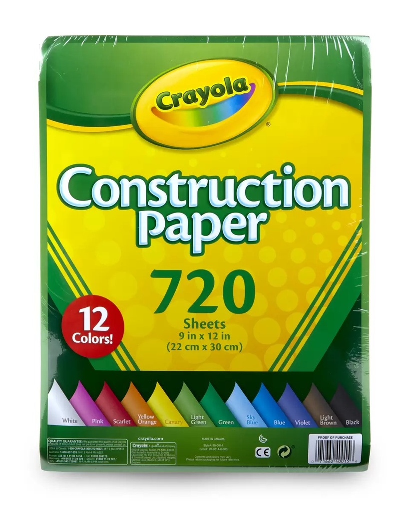 Construction Paper - 720 Sheets