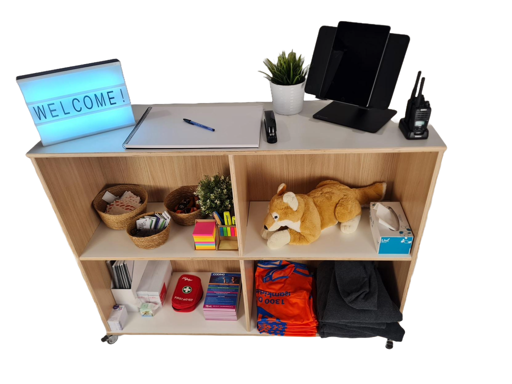 2 Shelf Storage Unit - Sign-In Desk