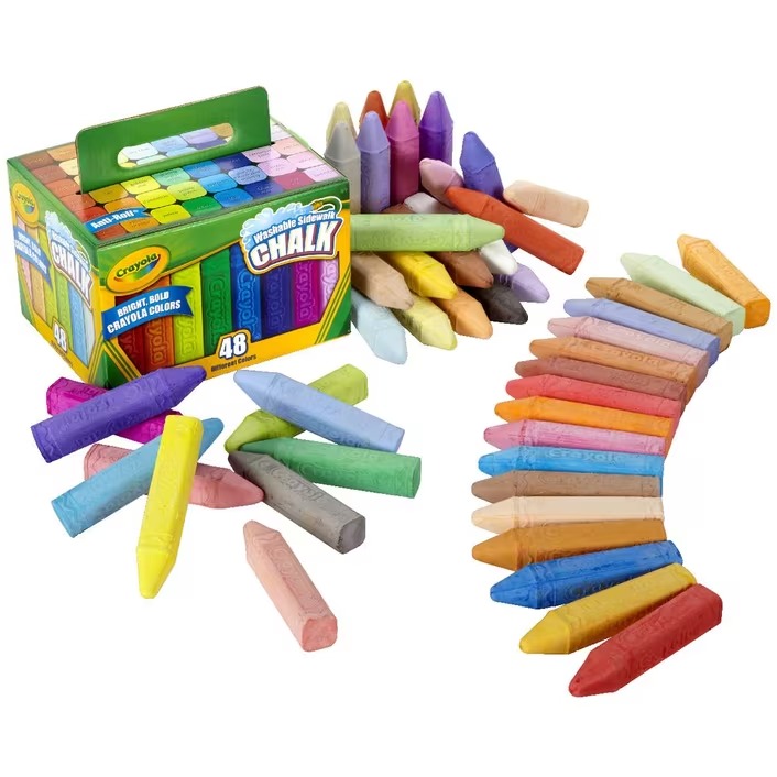 Washable Sidewalk Chalk - 48 Pack