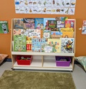 Sloping Bookshelf with Castors