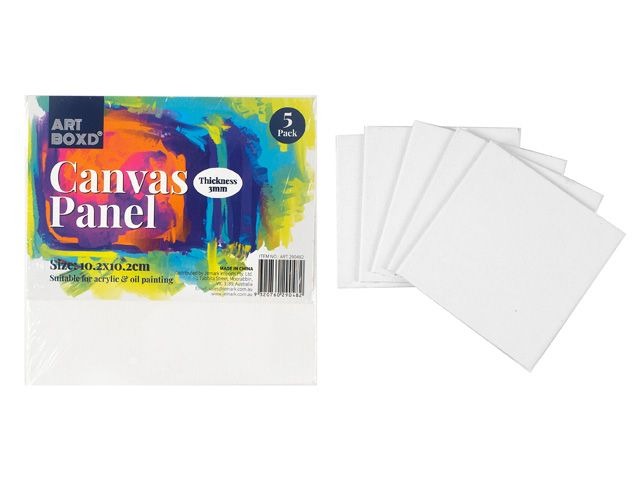 Canvas Panels 10cmx10cm - 5 pack