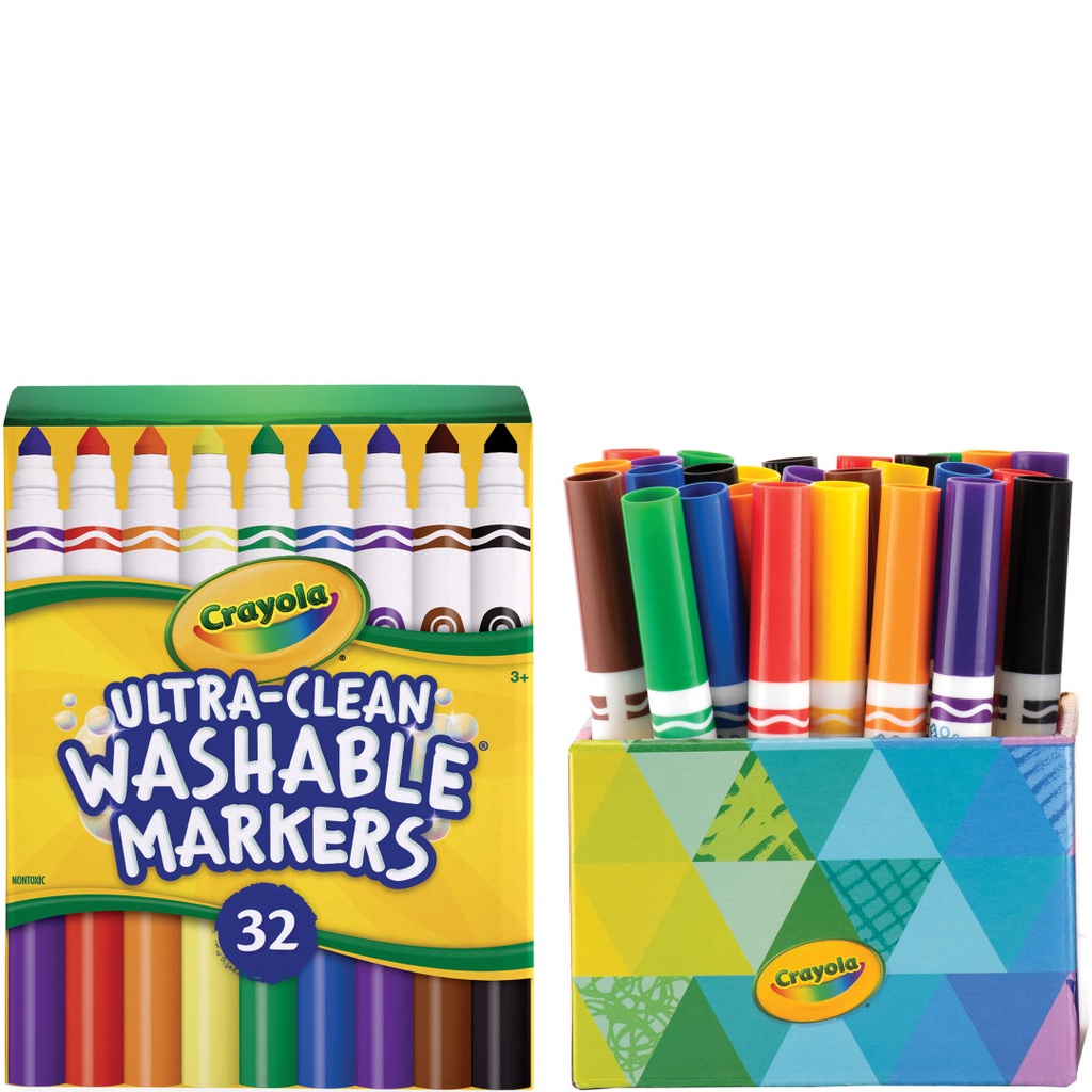 Crayola Classic Washable Markers - 32 Sharepack