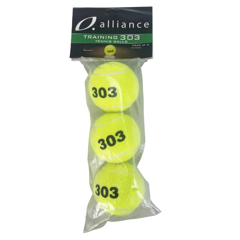 ALLIANCE TRAINING 303 TENNIS BALL PACK OF 3 - YELLOW