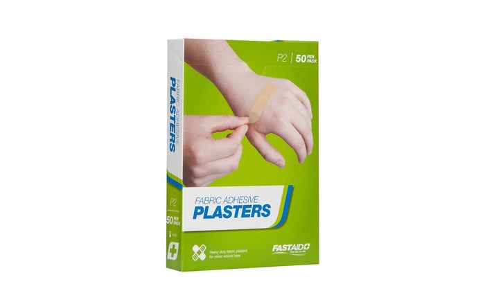 P2, Adhesive Plasters Fabric 76 x 25mm 50pk