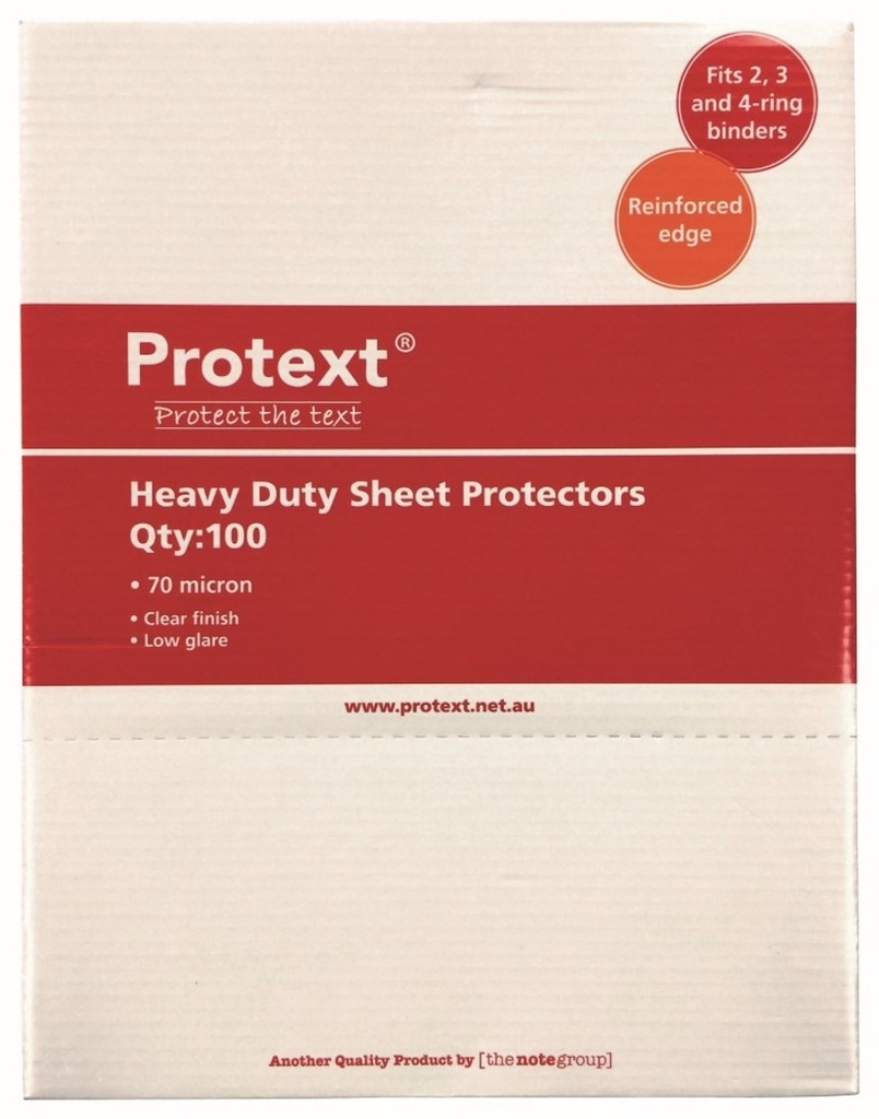 A4 Sheet Protectors 70 Micron - 100 Pack