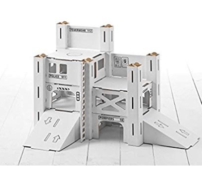 Calafant Cardboard Fire Station Model - Level 3