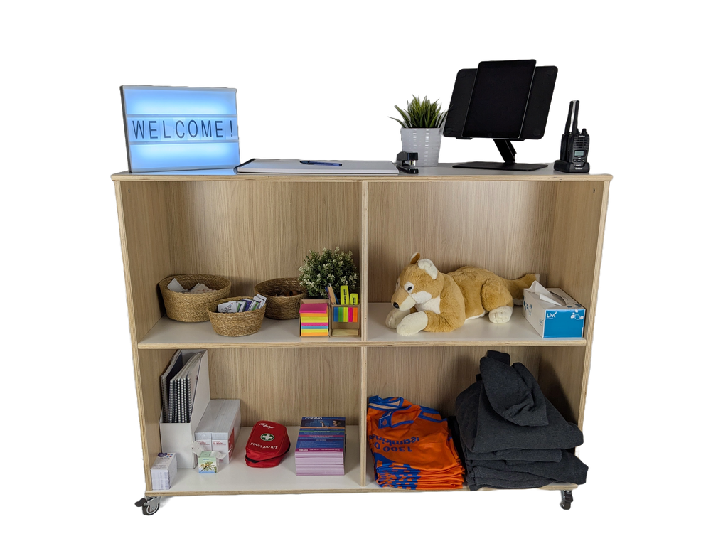 2 Shelf Storage Unit - Sign-In Desk