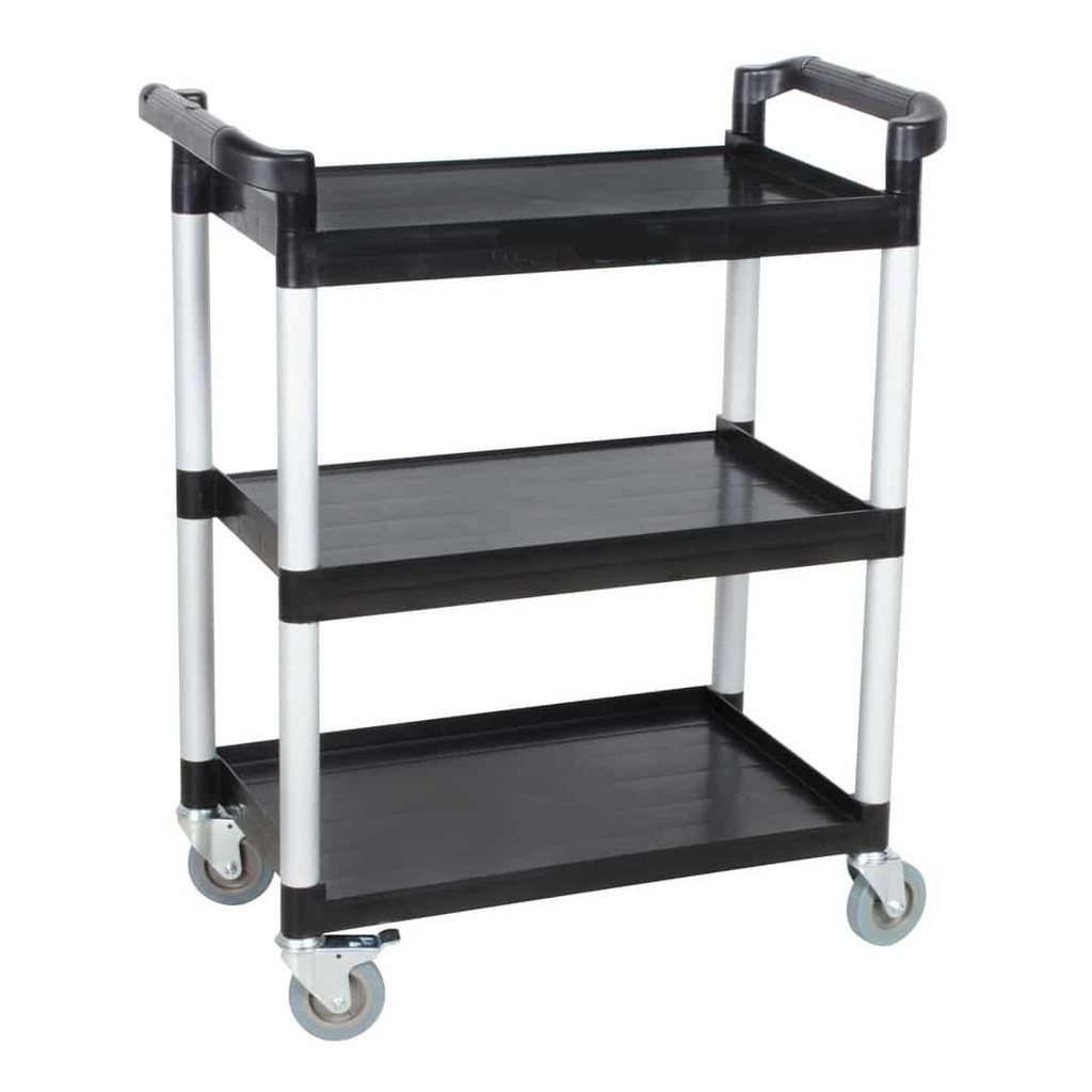 3 Tier Utility Trolley Black Small