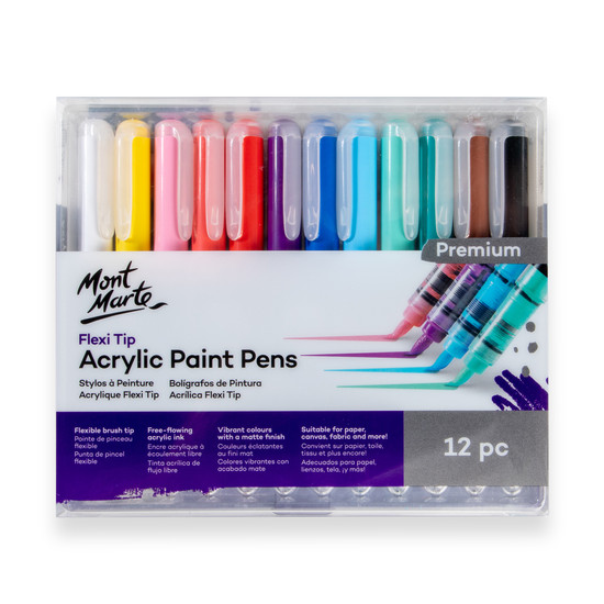 Flexi Tip Acrylic Paint Pens 12pc