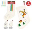Colour-in Christmas Stocking - assorted