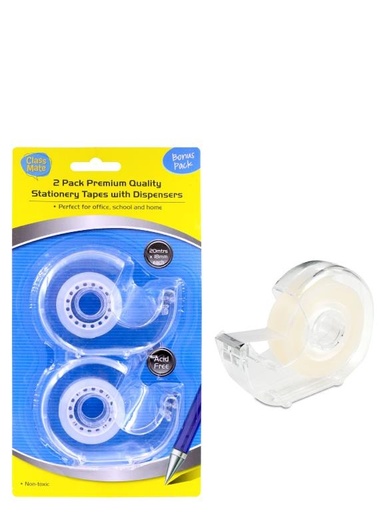 [TK-1694] Clear Tape with Dispenser - 2 pack