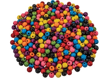 [TK-1701] Colour Wooden Beads - 200 pack