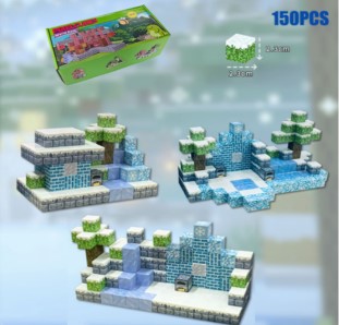[TK-2677] Magnetic Blocks - Winter Biome (150 Pieces)