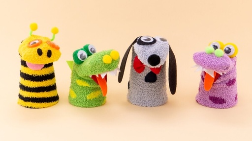 [TK-0889] Sock Puppet Socks - Assorted Pairs